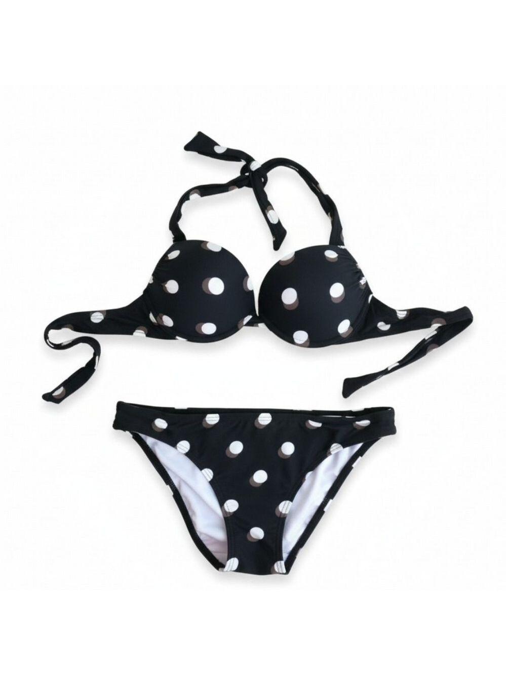 Coral Reef Black Polka Dot Bikini 32A/B 34A/B Medium